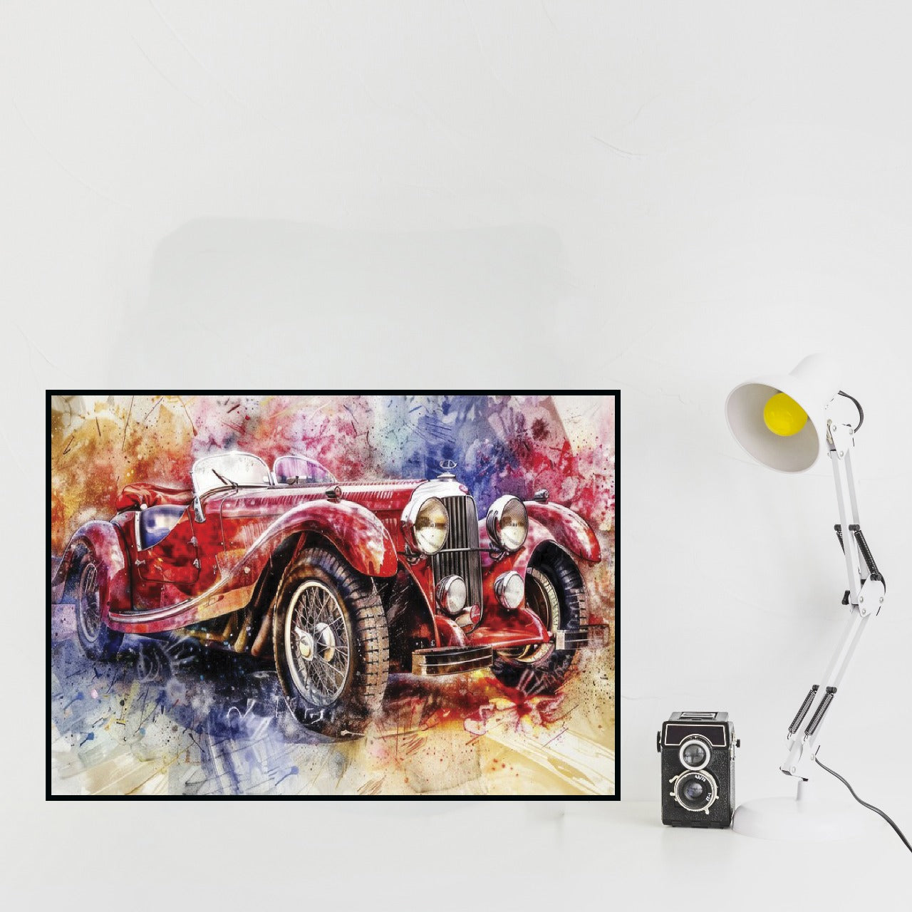 Classic Illustration Car A4 Frame