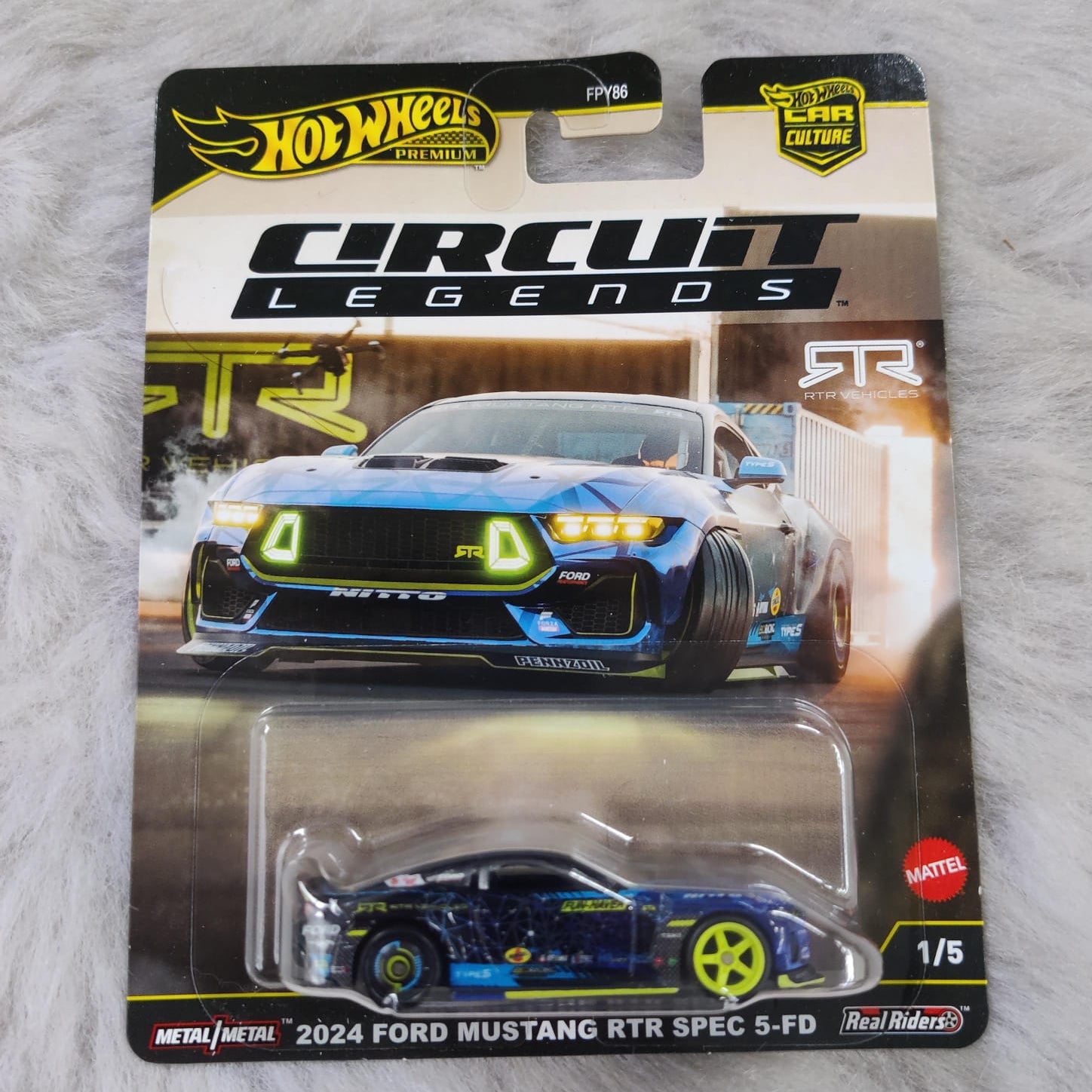 Hot Wheels Scale 1:64 Circuit Legends Premium Car Culture Diecast Model Cars - 2024 Ford Mustang RTR SPEC 5-FD