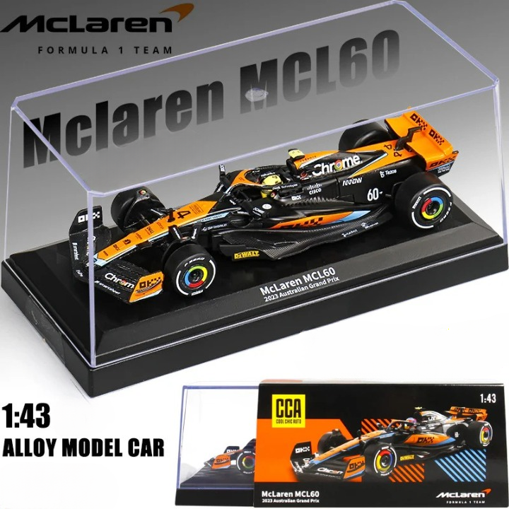 Scale 1 : 43 Official Licensed CCA Cool-Chic Auto Diecast Metal Model Car - 2023 Australian Grand Prix Mclaren F1 MCL60