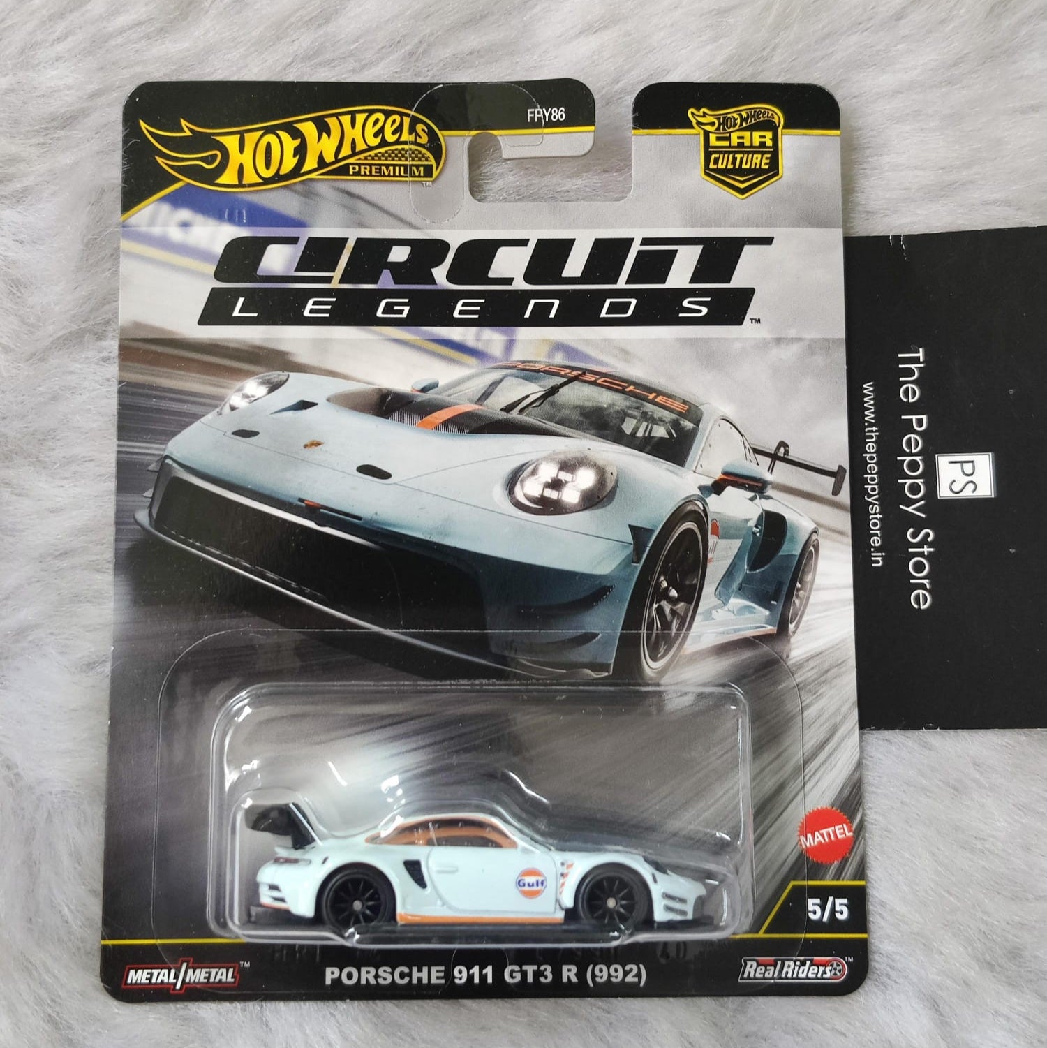Hot Wheels Scale 1:64 Imported USA Card - Circuit Legends Premium Car Culture Diecast Model Cars - Porsche 911 GT3 R (992)