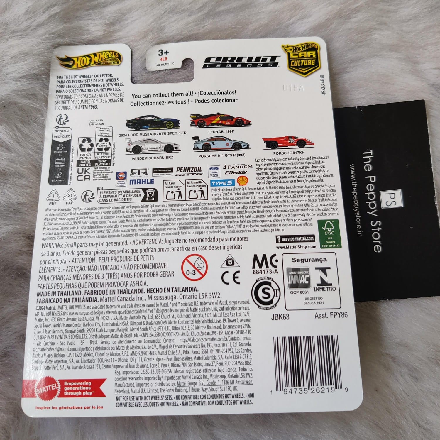 Hot Wheels Scale 1:64 Imported USA Card - Circuit Legends Premium Car Culture Diecast Model Cars  - 2024 Ford Mustang RTR SPEC 5-FD