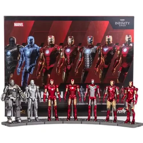 Marvel Studios : The Infinity Saga 4 Inch Scale Iron Man Collection Figures Set of 7 by ZD Toys