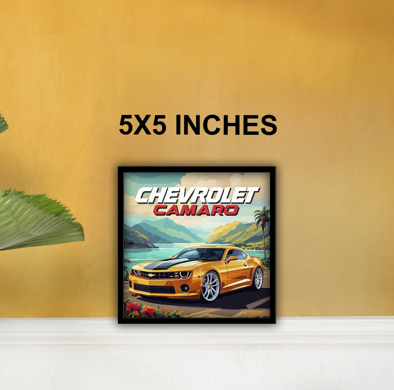 Chevrolet Camaro Car Posters With Frame - 5*5 Inches