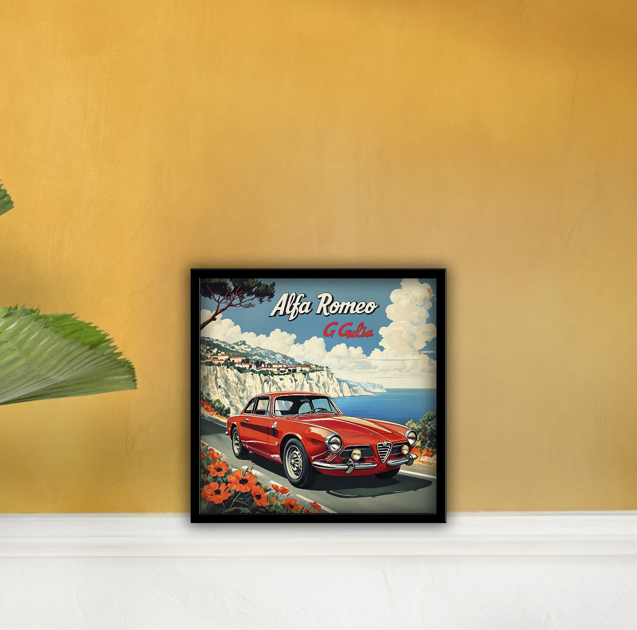 Alfa Romeo G Giulia Car Posters With Frame - 5*5 Inches