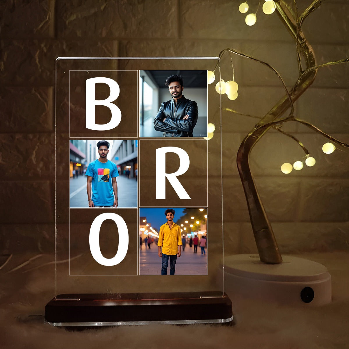 Personalised BRO LED Plaque (No Cod on Personalised Orders) - Prepaid Orders Only