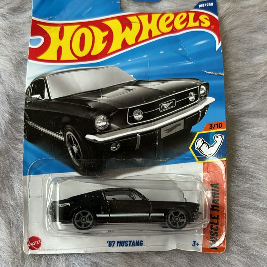 Hotwheels Imported J and K Case 2025 '67 Mustang - Card Damaged - Car In Mint Condition