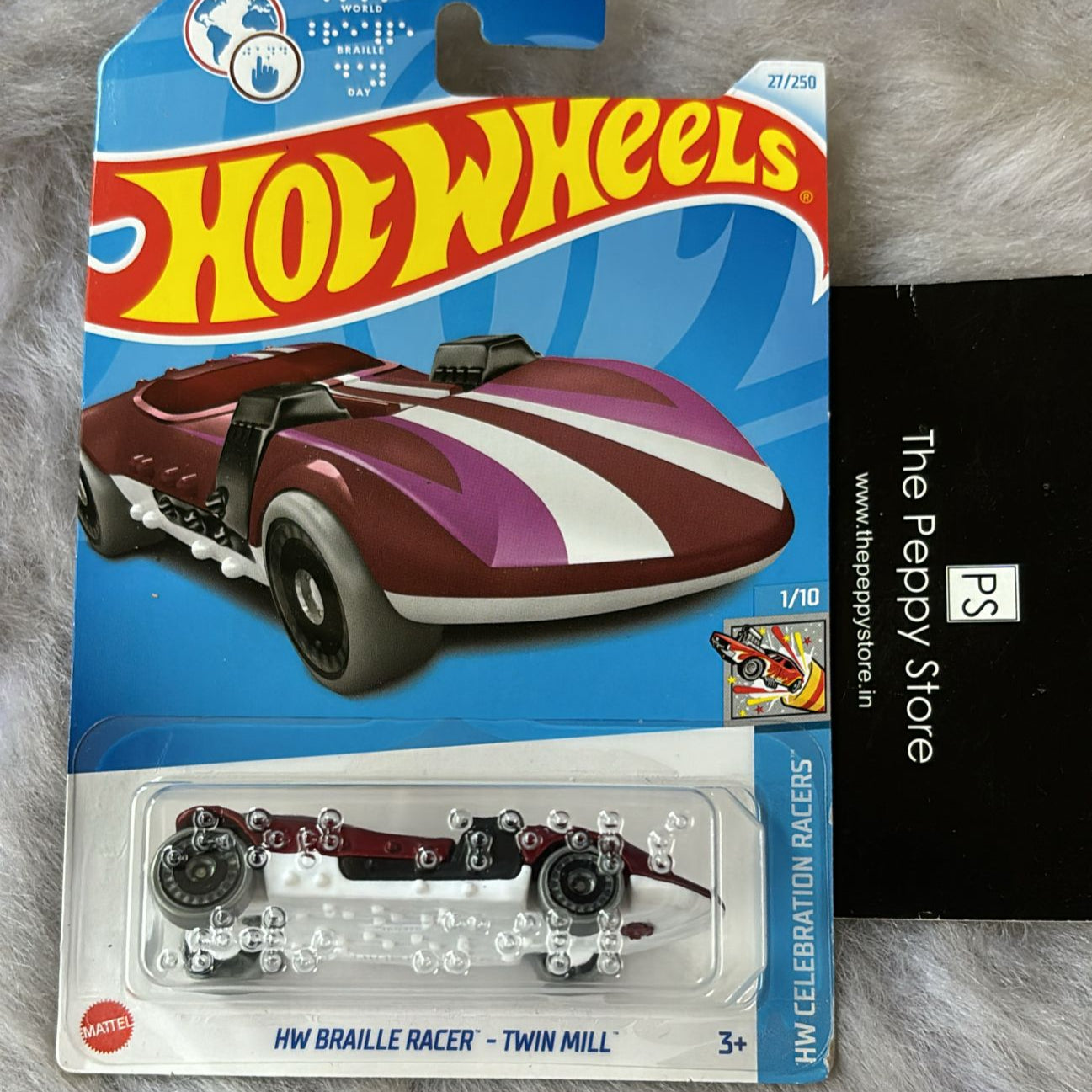 Hot Wheels Imported Rare Vehicle Collection - C Case - HW Braille Racer - Twin Mill