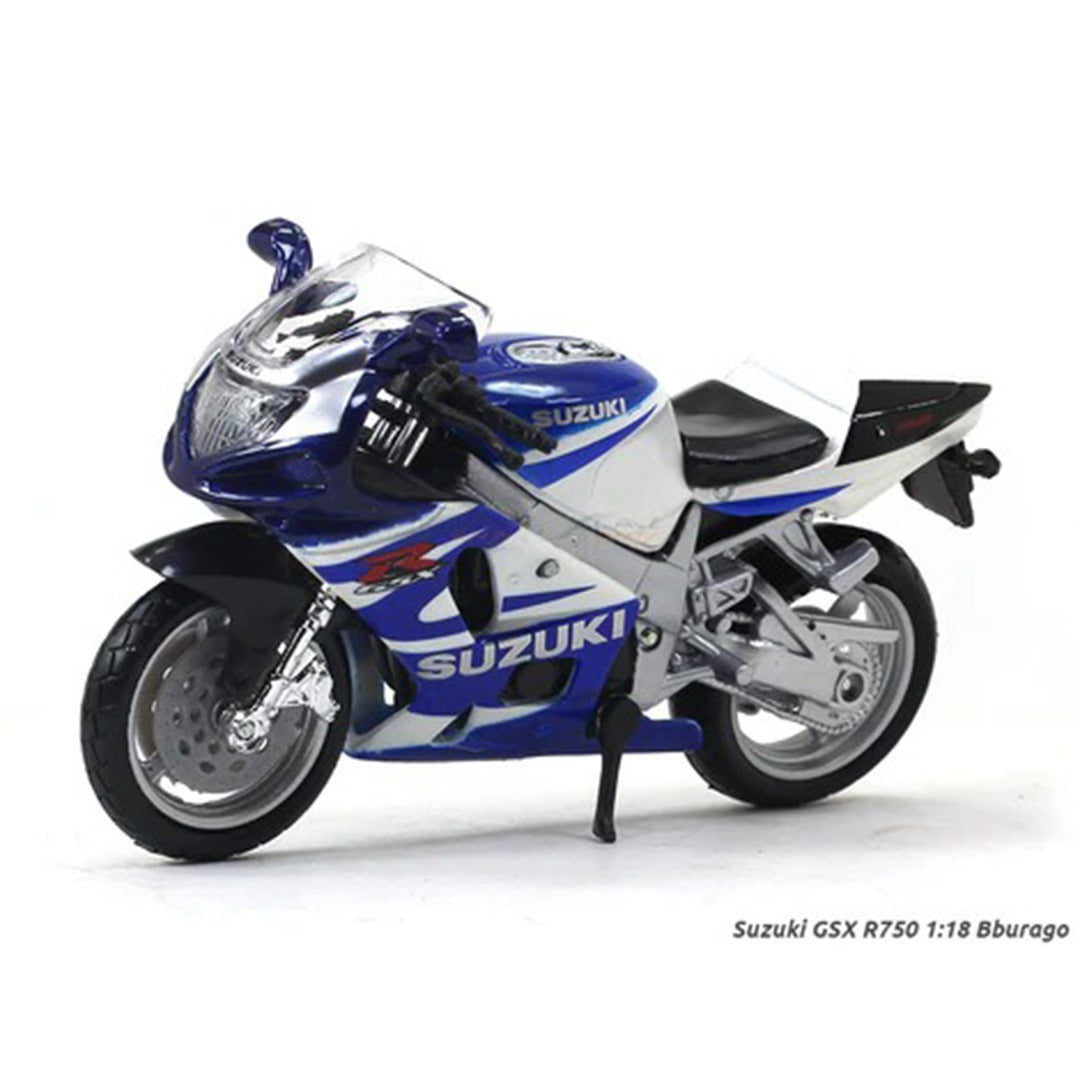 Bburago - 1 : 18 Diecast Scale Model -  Official Licensed Product - Suzuki GSX R750