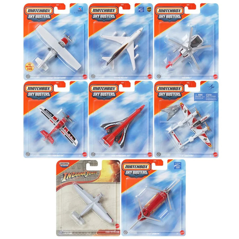 Matchbox Scale 1 : 64 Sky Busters Series 2025  Planes Exclusive Collection - Set Of 8