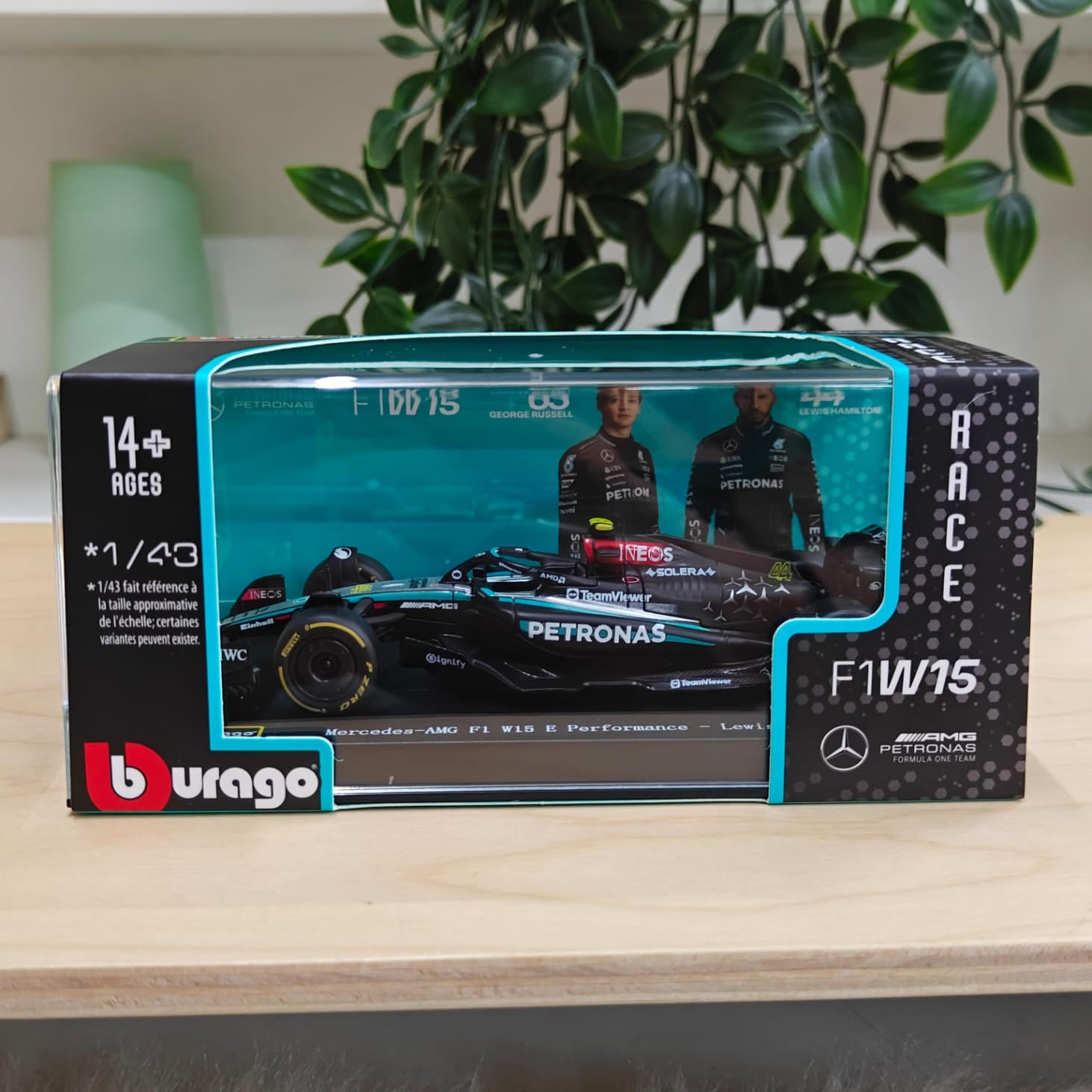 Bburago - 1/43 Scale Model - Mercedes-AMG Petronas F1 W15 Performance #44 Lewis Hamilton