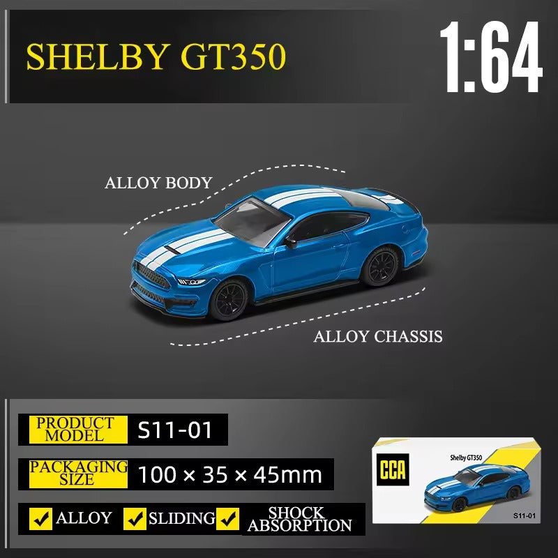 Scale 1 : 64 CCA Ford Mustang Shelby GT350 Diecast Metal Model Car
