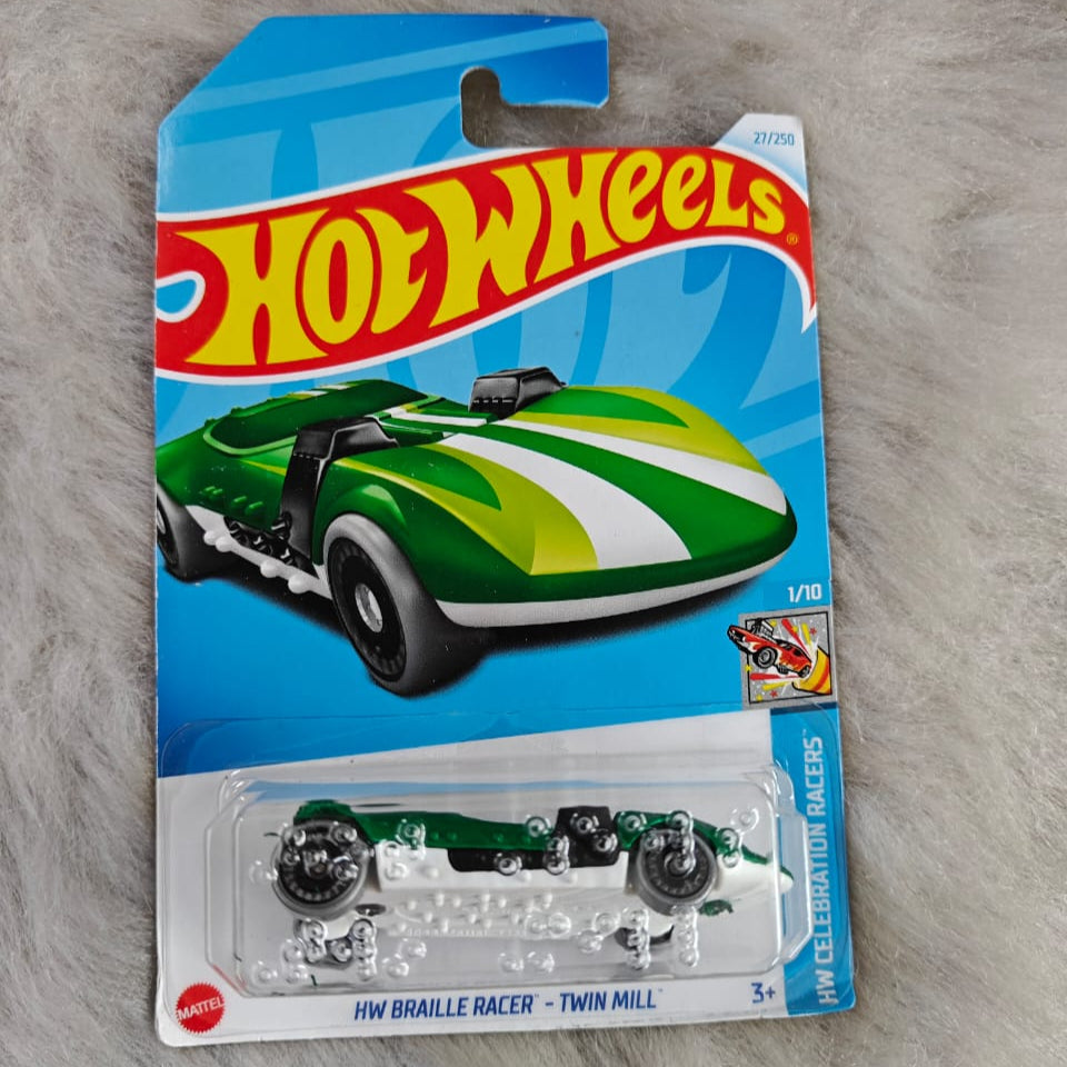 Hot Wheels Imported Rare Vehicle Collection - HW Braille Racer - Twin Mill