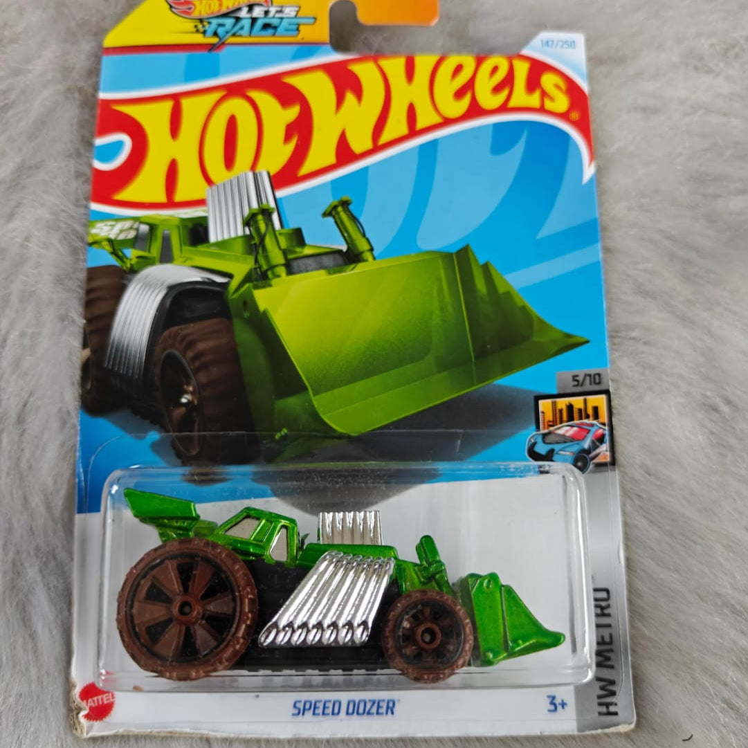 Hot Wheels Imported Rare Vehicle Collection - Speed Dozer - Card Damaged - Car In Mint Condition