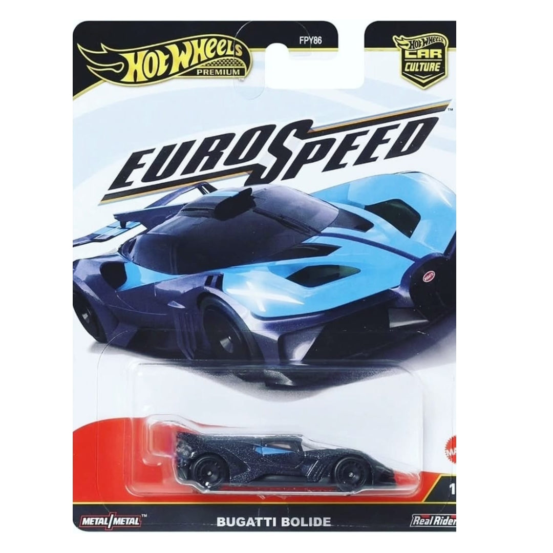 Hot Wheels Euro Speed Imported Premium 1/64 Bugatti Bolide Metal on Metal
