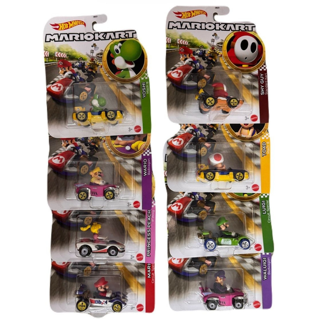 Hot Wheels Mario Kart Assortment - Set 8 Mini Cars Mattel