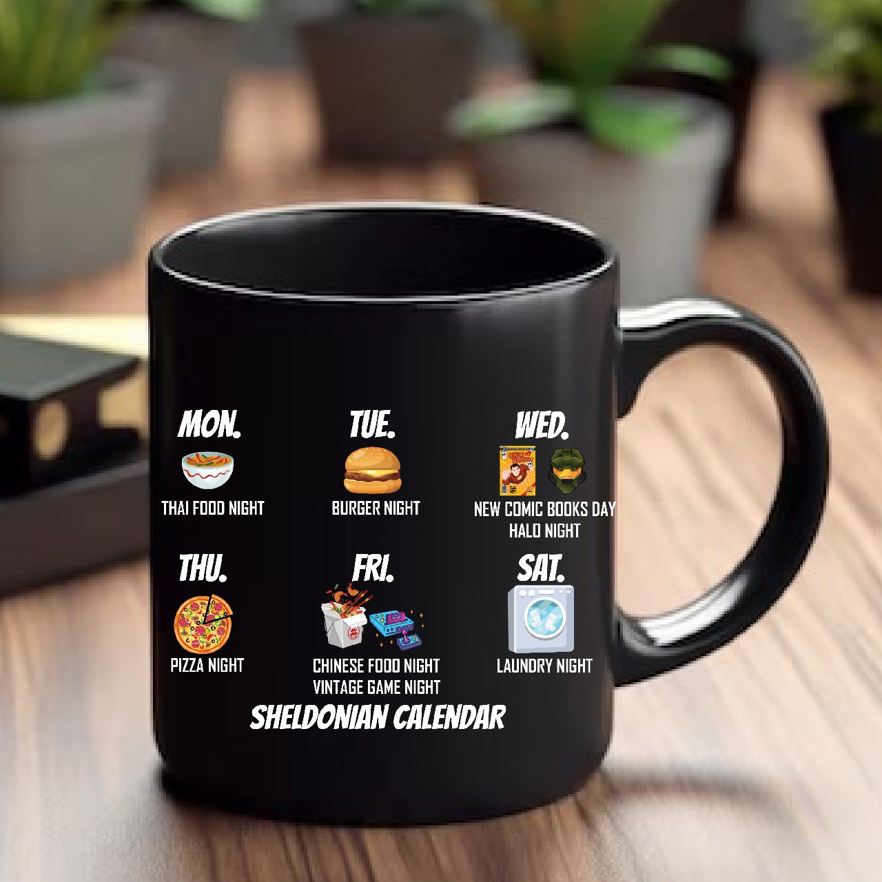 The Big Bag Theory Sheldon's Calendar 3D Ceramic Coffee Mug