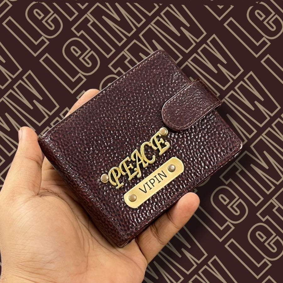 Personalised Pure Leather Twin Men's Wallets (No Cod on Personalised Orders) - Prepaid Orders Only