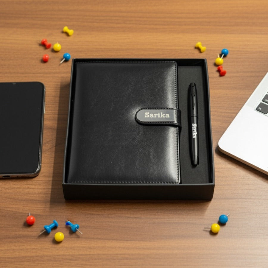 Personalised Name Gift Set - Diary & Pen (No Cod on personalised Orders) - Prepaid Orders Only