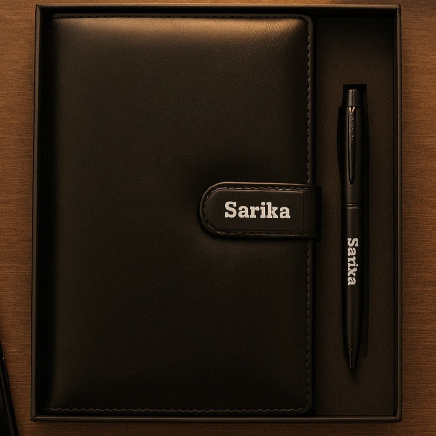 Personalised Name Gift Set - Diary & Pen (No Cod on personalised Orders) - Prepaid Orders Only