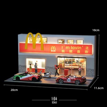 Diorama With Lights for 1:64 Diecast Models (No Cod Allowed On This Product) - Prepaid Orders Only