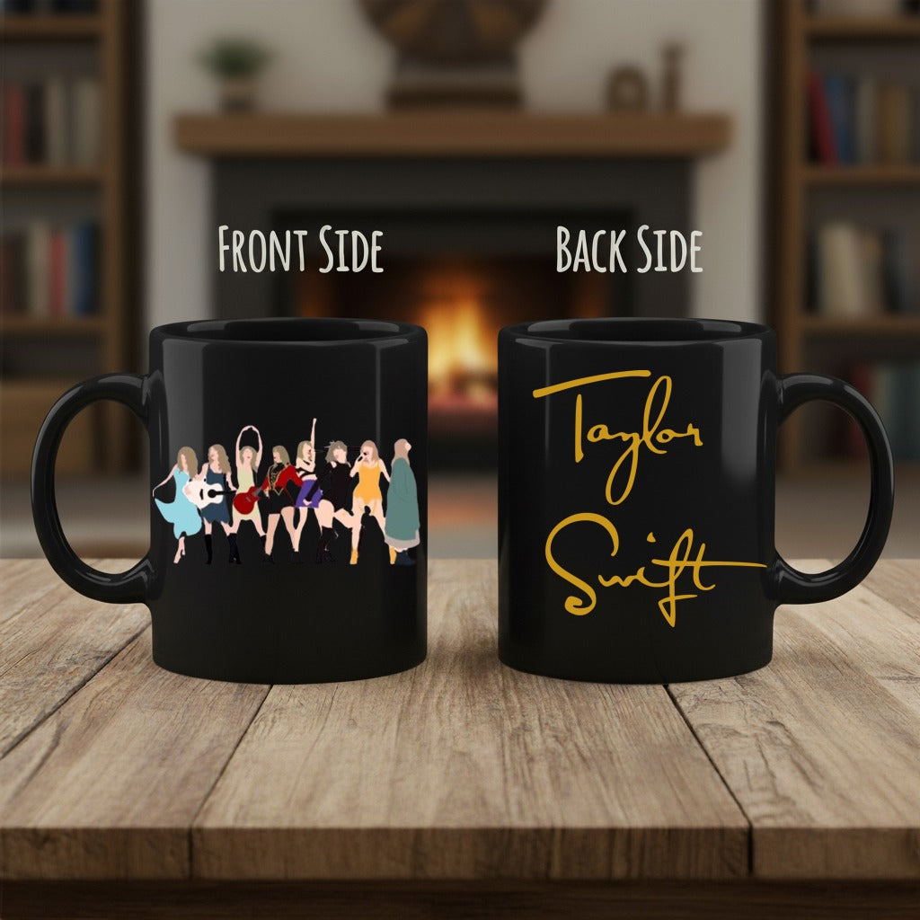 Taylor Swift Black 3D Ceramic Coffee Mug