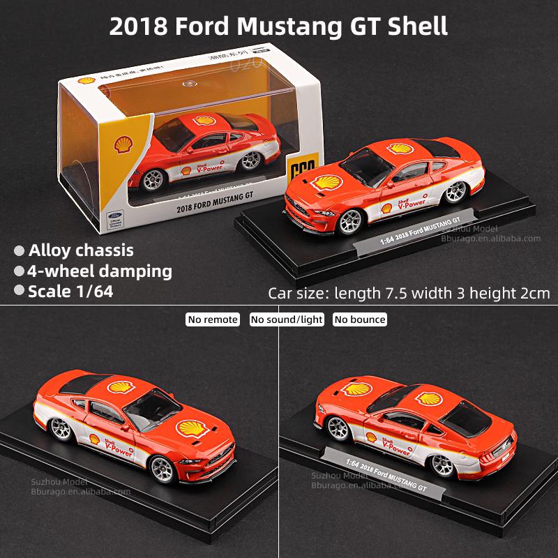 Scale 1 :64 CCA 2018 Ford Mustang GT Shell Car With Acrylic Case