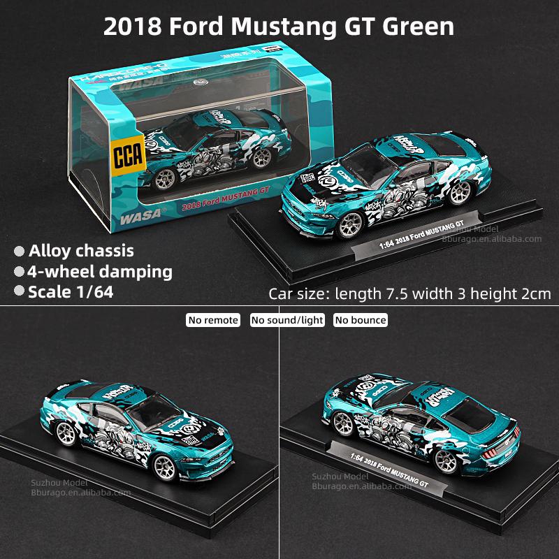 Scale 1 :64 CCA 2018 Ford Mustang GT With Acrylic Case
