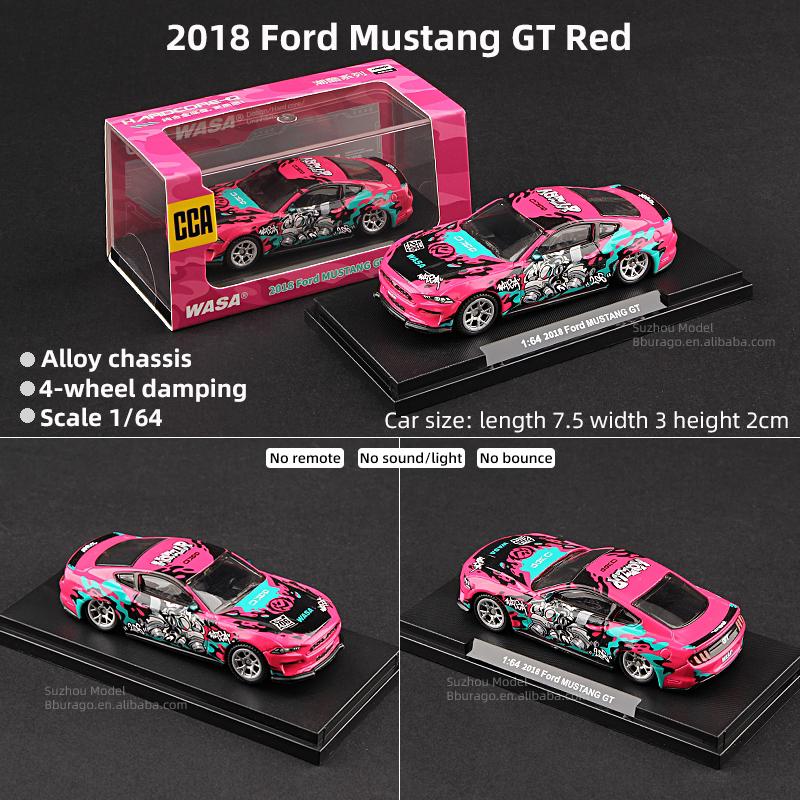 Scale 1 :64 CCA 2018 Ford Mustang GT With Acrylic Case