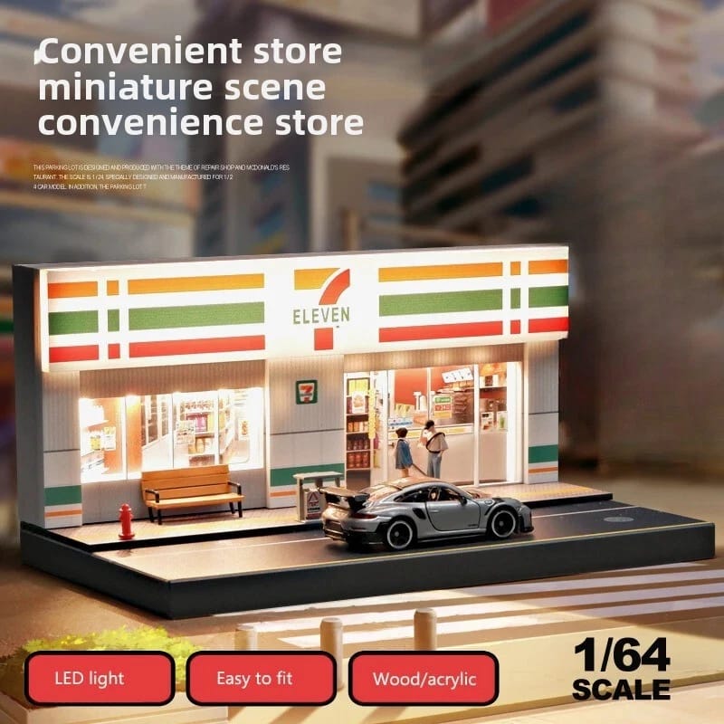 Diorama With Lights for 1:64 Diecast Models (No Cod Allowed On This Product) - Prepaid Orders Only