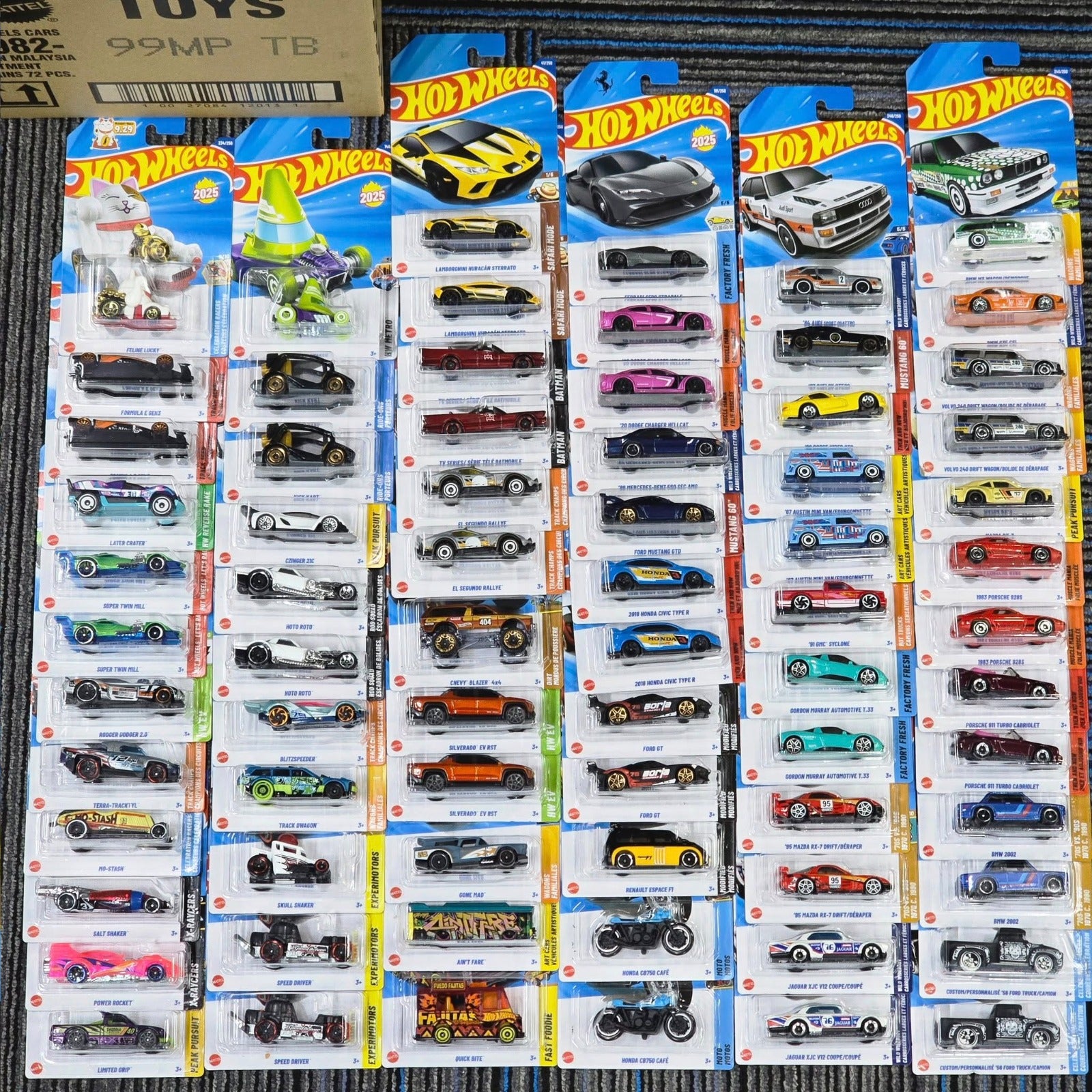 Hot Wheels P Case 2025 - Box of 72 cars  ( NO - COD on this product )