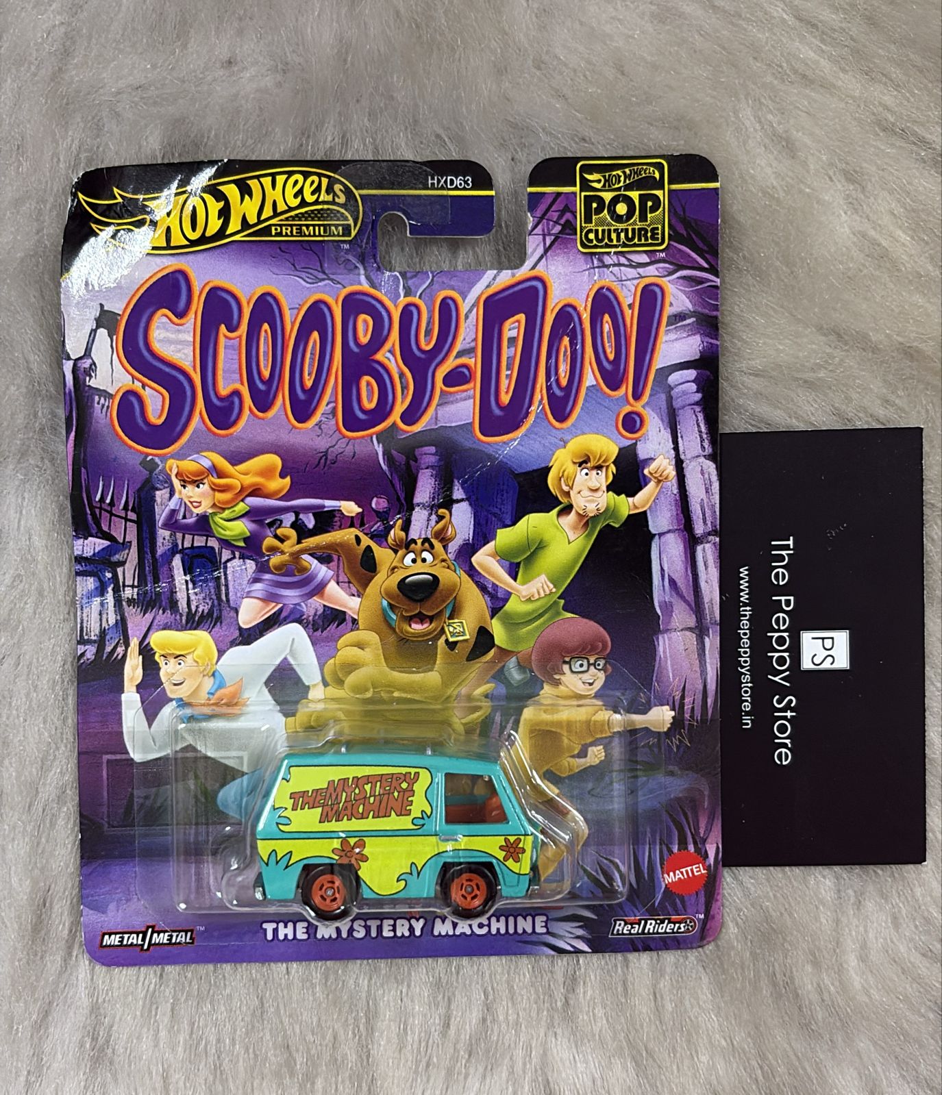 1:64 Hot Wheels 2024 Premium - Pop Culture G Diecast Model Car - Scooby Doo The Mystery Machine - Card Bent - Car In Mint Condition