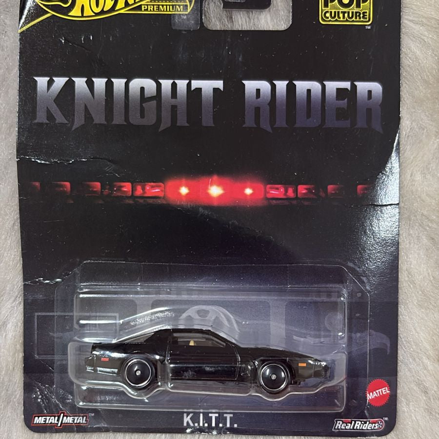 1:64 Hot Wheels 2024 Premium - Pop Culture Diecast Model Car -  K.I.T.T - Blister Broken - Car In Mint Condition