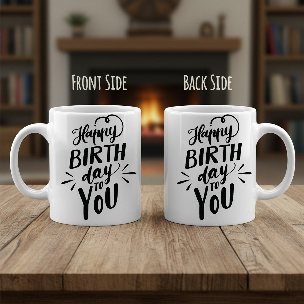 Happy Birthday 3D Ceramic Coffee Mug