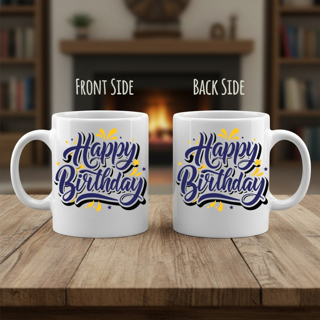 Happy Birthday 3D Ceramic Coffee Mug