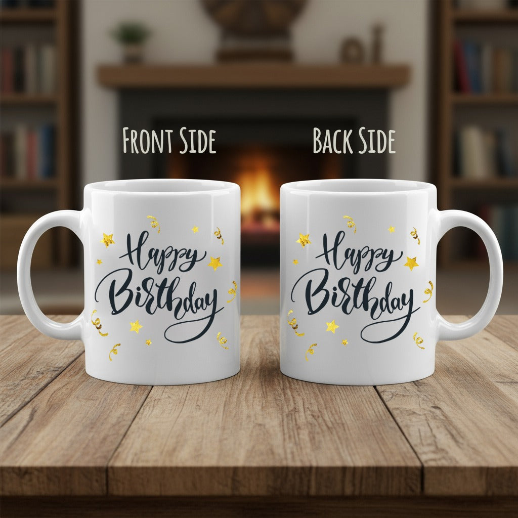 Happy Birthday 3D Ceramic Coffee Mug
