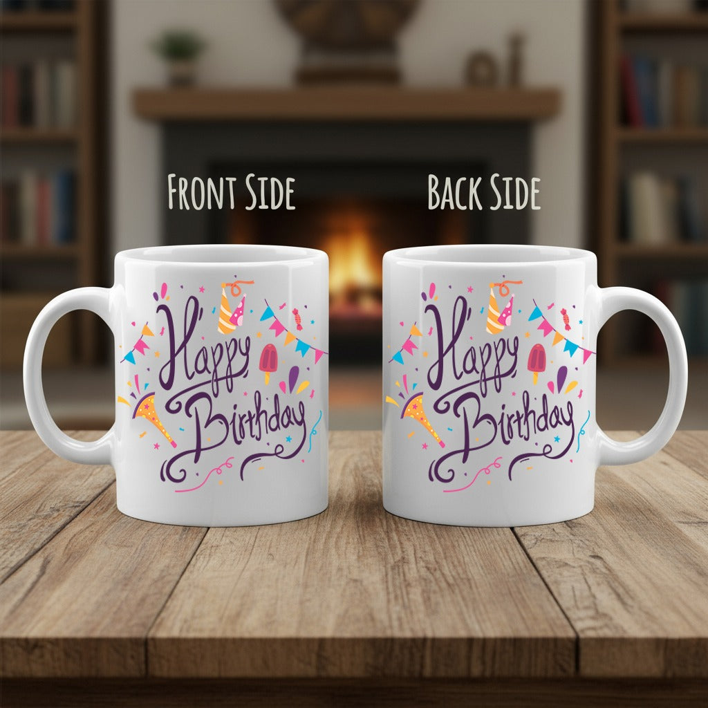 Happy Birthday 3D Ceramic Coffee Mug