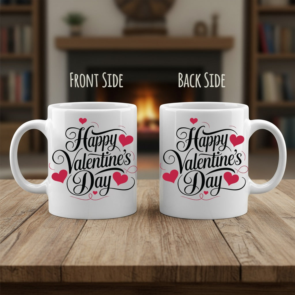 Happy Valentines Day 3D Ceramic Coffee Mug