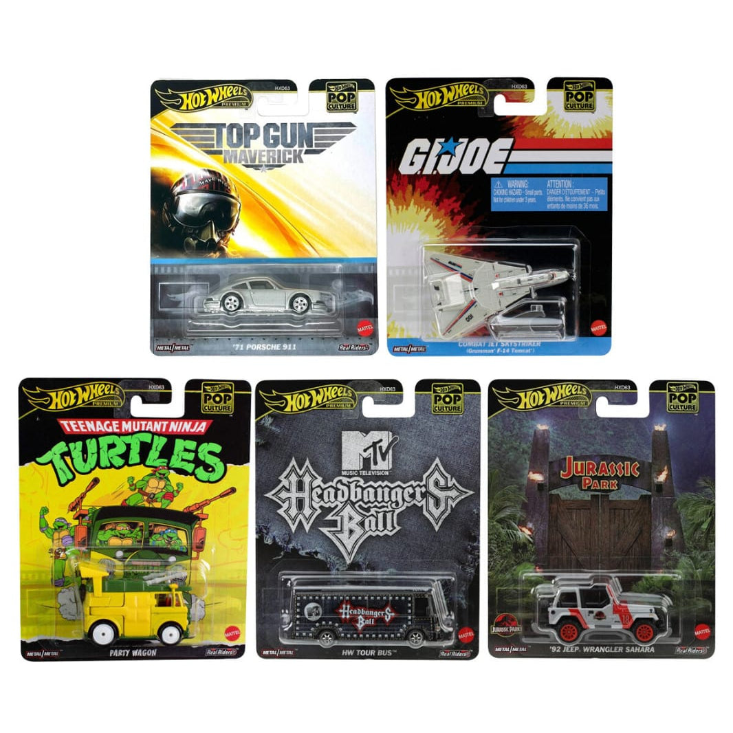 1:64 Hot Wheels 2025 Premium - Pop Culture ( Set Of 5 )