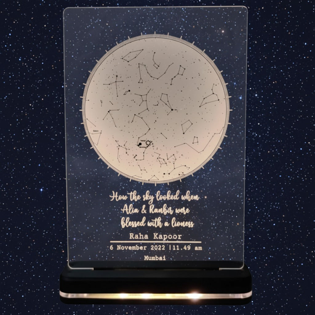 Personalised Birthday LED Star map ( NO COD ALLOWED ON THIS PRODUCT )