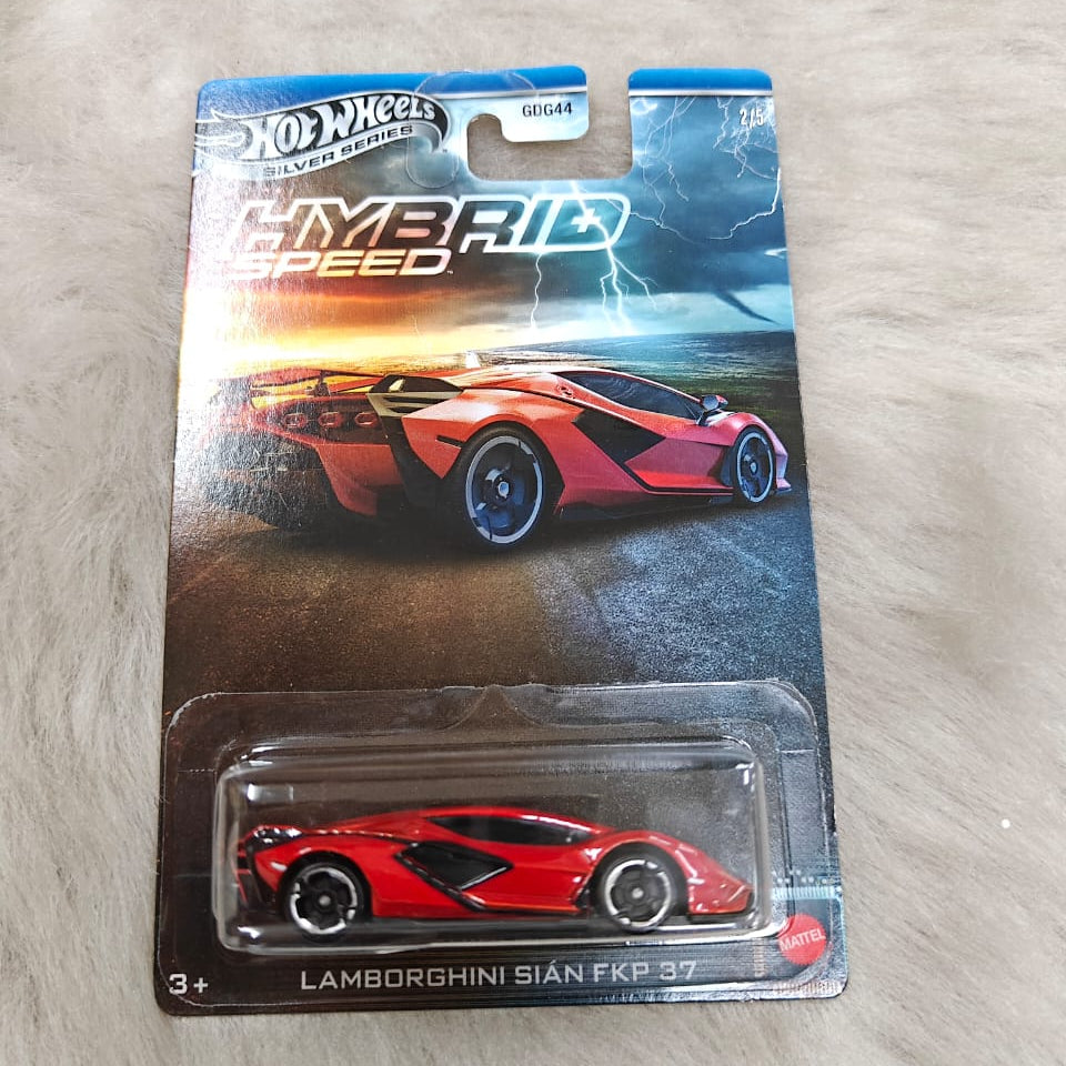 Hot Wheels Scale 1:64 Imported 2025 Silver Series Hybrid Speed Series - Lamborghini Sián FKP 37