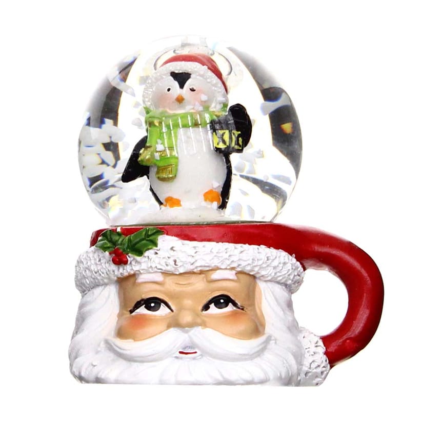 Christmas Mini Santa Snow Globe Decorative Showpiece - Random Design Will Be Provided