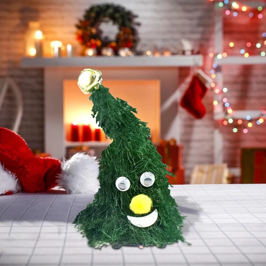 Decorative Moving Christmas Tree ShowPiece With Sound - Battery Operated