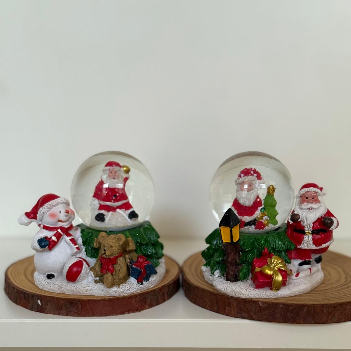 Christmas Snow Globe Decorative Showpiece Set of 2