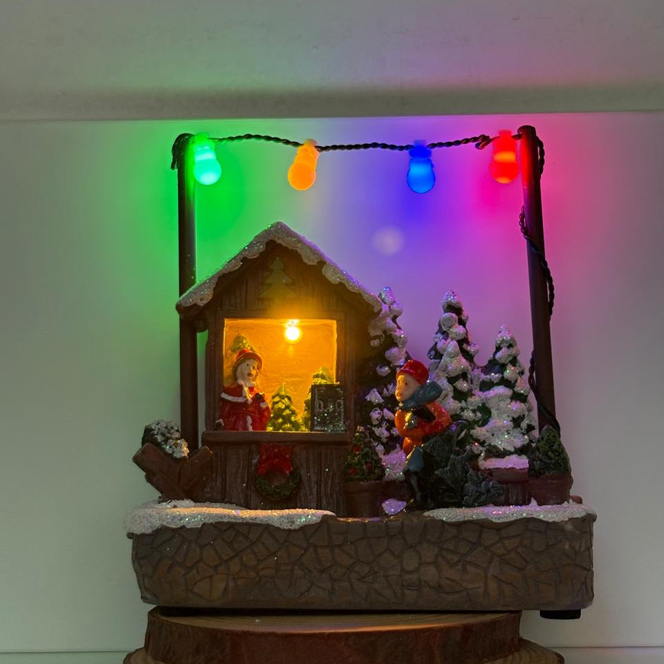 Christmas Decorative Showpiece With Light - Battery Operated