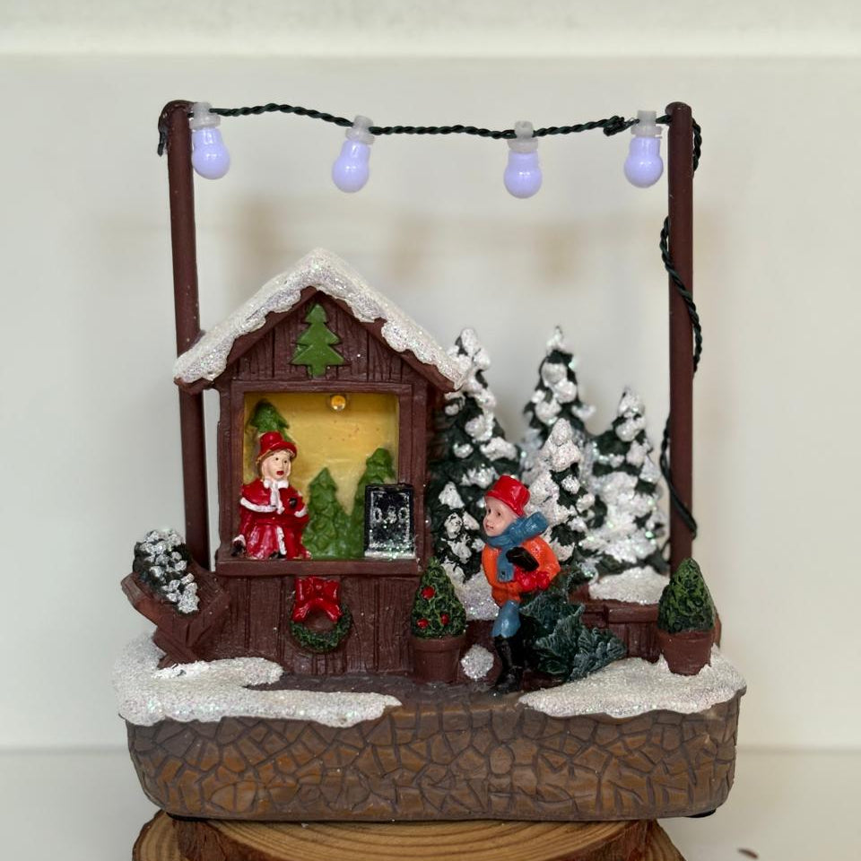 Christmas Decorative Showpiece With Light - Battery Operated