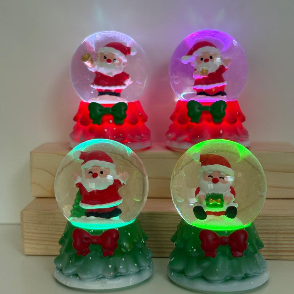 Christmas Snow Globe Decorative Showpiece With RGB Colour Changing Lights (9 Colours)