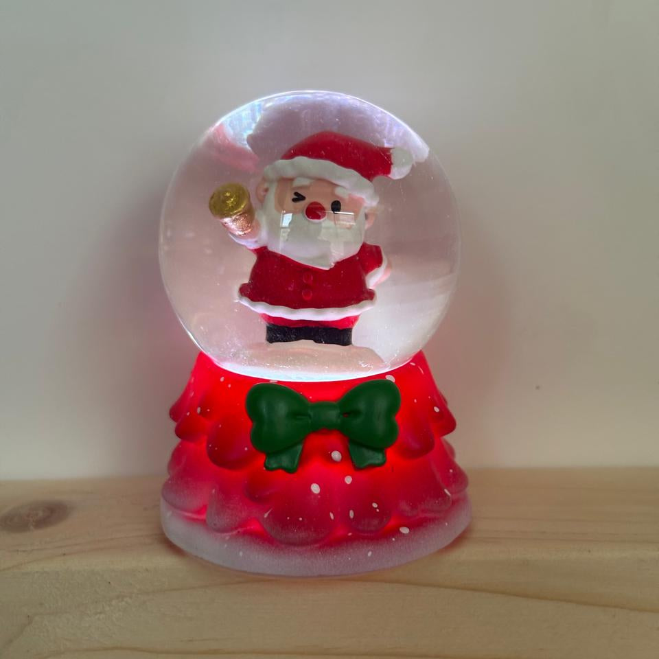 Christmas Snow Globe Decorative Showpiece With RGB Colour Changing Lights (9 Colours)