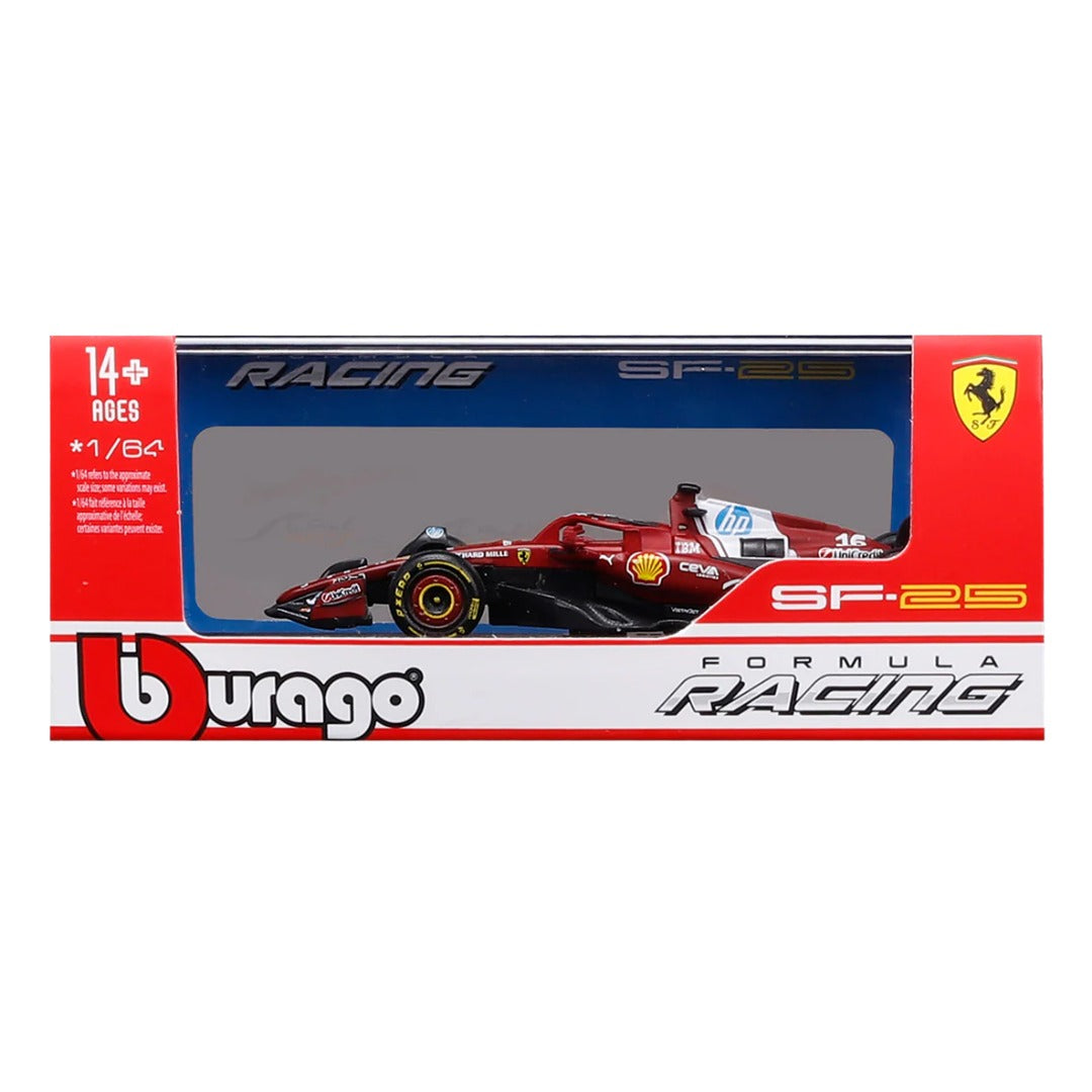 Official Bburago 2025 Ferrari SF-25 No.16 Charles Leclerc