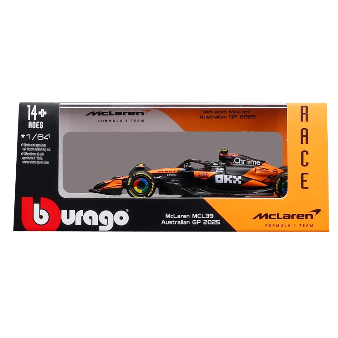 Official Bburago 2025  McLaren MCL39 Australia GP 4 Lando Norris Australia GP - Scale 1 : 64 Diecast Scale Model