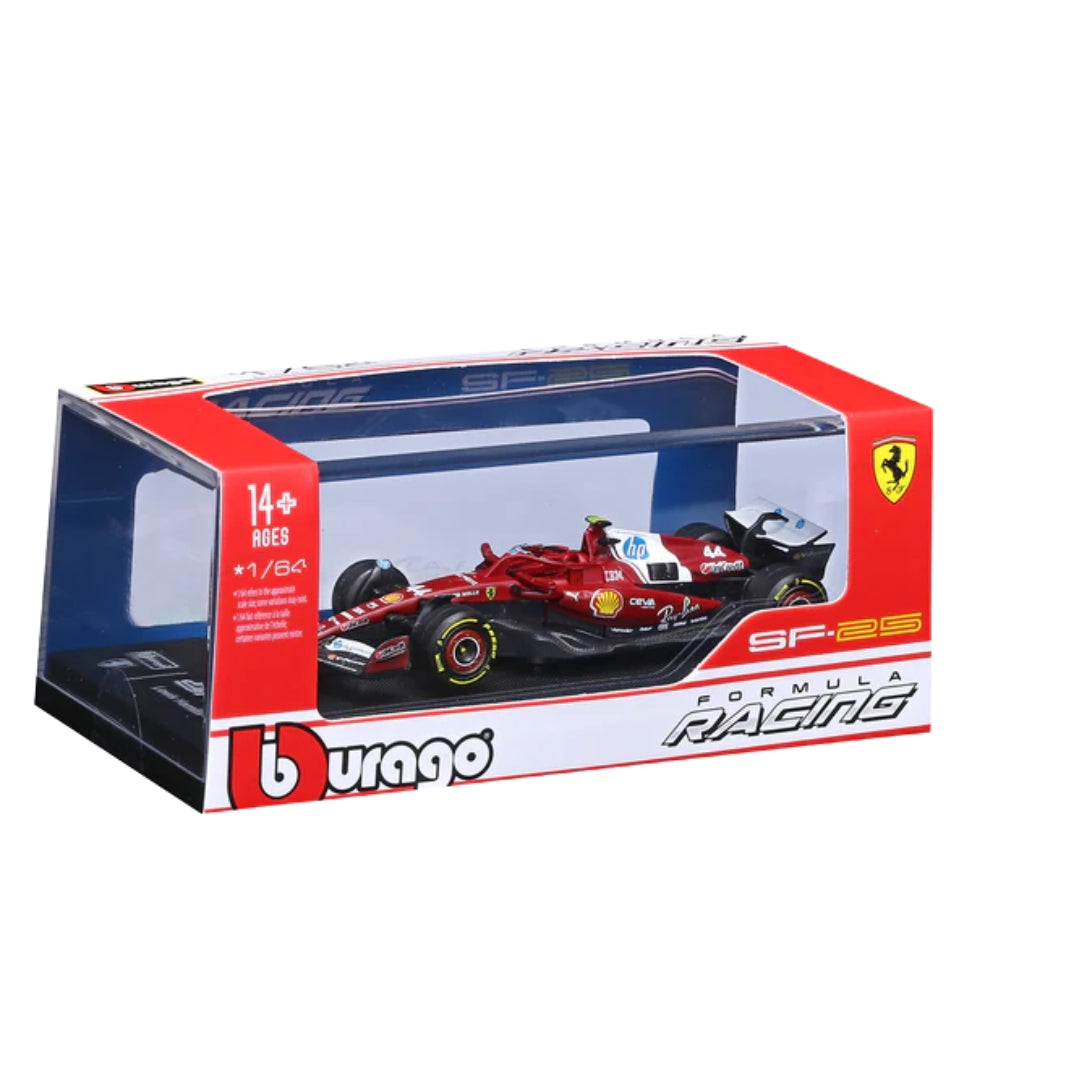 Bburago 2025 Ferrari SF-25 #44 Hamilton GP 1:64 Diecast Model Car
